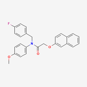molecular formula C26H22FNO3 B5541984 N-[(4-fluorophenyl)methyl]-N-(4-methoxyphenyl)-2-naphthalen-2-yloxyacetamide 