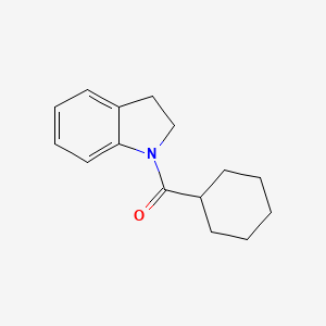 molecular formula C15H19NO B5542022 cyclohexyl(2,3-dihydro-1H-indol-1-yl)methanone 