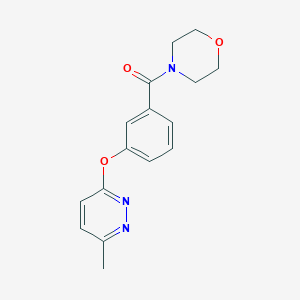 molecular formula C16H17N3O3 B5542083 [3-(6-Methylpyridazin-3-yl)oxyphenyl]-morpholin-4-ylmethanone 