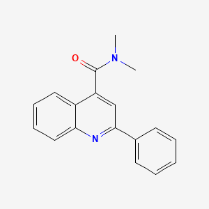molecular formula C18H16N2O B5542120 N,N-dimethyl-2-phenylquinoline-4-carboxamide 