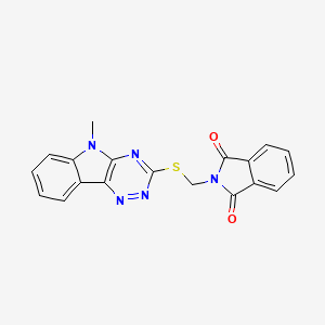 molecular formula C19H13N5O2S B5542157 2-{[(5-methyl-5H-[1,2,4]triazino[5,6-b]indol-3-yl)sulfanyl]methyl}-1H-isoindole-1,3(2H)-dione 