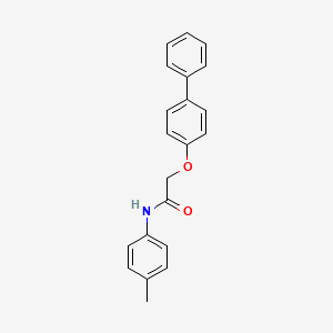 molecular formula C21H19NO2 B5542283 N-(4-methylphenyl)-2-(4-phenylphenoxy)acetamide 