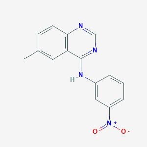 molecular formula C15H12N4O2 B5542386 6-methyl-N-(3-nitrophenyl)quinazolin-4-amine 