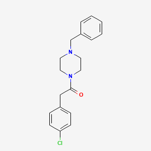 molecular formula C19H21ClN2O B5542395 1-(4-Benzylpiperazin-1-yl)-2-(4-chlorophenyl)ethanone 