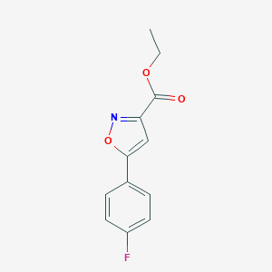 molecular formula C12H10FNO3 B554242 Ethyl 5-(4-fluorophenyl)isoxazole-3-carboxylate CAS No. 640291-92-5