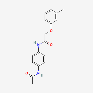 molecular formula C17H18N2O3 B5542444 N-(4-acetamidophenyl)-2-(3-methylphenoxy)acetamide 
