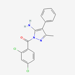 molecular formula C17H13Cl2N3O B5542485 1-(2,4-dichlorobenzoyl)-3-methyl-4-phenyl-1H-pyrazol-5-amine 