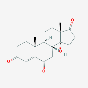 molecular formula C19H24O4 B055425 14alpha-Hydroxy-4-androstene-3,6,17-trione CAS No. 120051-39-0