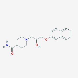 molecular formula C19H24N2O3 B5542590 1-(2-Hydroxy-3-naphthalen-2-yloxypropyl)piperidine-4-carboxamide 