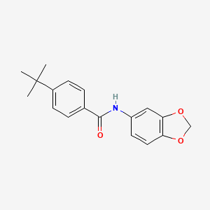 molecular formula C18H19NO3 B5542622 N-(2H-1,3-benzodioxol-5-yl)-4-tert-butylbenzamide 