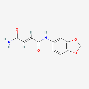 molecular formula C11H10N2O4 B5542781 But-2-enedioic acid amide benzo[1,3]dioxol-5-ylamide CAS No. 6102-80-3