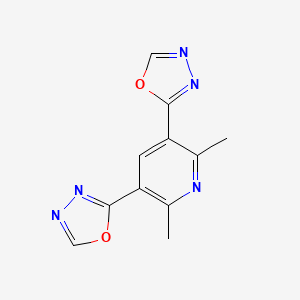 molecular formula C11H9N5O2 B5542816 2,6-dimethyl-3,5-bis(1,3,4-oxadiazol-2-yl)pyridine 