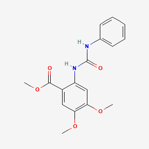 molecular formula C17H18N2O5 B5542886 Methyl 4,5-dimethoxy-2-[(phenylcarbamoyl)amino]benzoate 