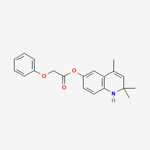 molecular formula C20H21NO3 B5542918 2,2,4-Trimethyl-1,2-dihydroquinolin-6-yl phenoxyacetate 