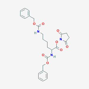 molecular formula C26H29N3O8 B554317 (2,5-Dioxopyrrolidin-1-yl) 2,6-bis(phenylmethoxycarbonylamino)hexanoate CAS No. 21160-83-8