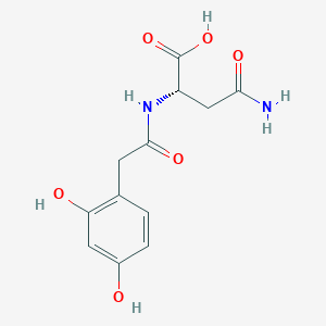 molecular formula C12H14N2O6 B055432 2,4-Dihydroxyphenylacetylasparagine CAS No. 111872-98-1