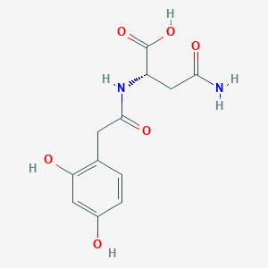 molecular formula C12H14N2O6 B055432 2,4-Dihydroxyphenylacetyl-L-asparagine CAS No. 111872-98-1