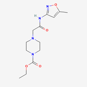 molecular formula C13H20N4O4 B5543288 ETHYL 4-{[(5-METHYL-1,2-OXAZOL-3-YL)CARBAMOYL]METHYL}PIPERAZINE-1-CARBOXYLATE 