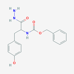 molecular formula C17H19N3O4 B554330 (S)-Benzyl (1-hydrazinyl-3-(4-hydroxyphenyl)-1-oxopropan-2-yl)carbamate CAS No. 16679-95-1