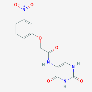 molecular formula C12H10N4O6 B5543321 N-(2,4-dioxo-1,2,3,4-tetrahydropyrimidin-5-yl)-2-(3-nitrophenoxy)acetamide 