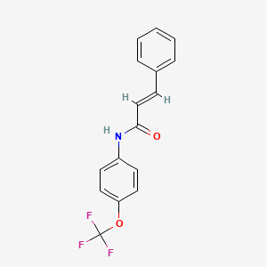 molecular formula C16H12F3NO2 B5543340 (2E)-3-phenyl-N-[4-(trifluoromethoxy)phenyl]prop-2-enamide 