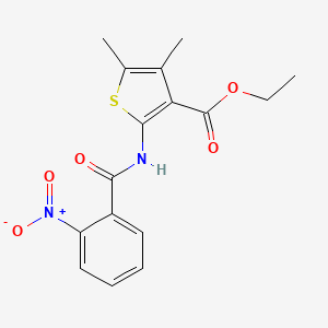 molecular formula C16H16N2O5S B5543479 ETHYL 4,5-DIMETHYL-2-(2-NITROBENZAMIDO)THIOPHENE-3-CARBOXYLATE 