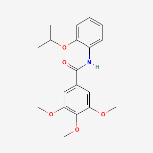 molecular formula C19H23NO5 B5543512 3,4,5-trimethoxy-N-[2-(propan-2-yloxy)phenyl]benzamide 