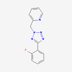molecular formula C13H10FN5 B5543557 2-{[5-(2-FLUOROPHENYL)-2H-1,2,3,4-TETRAZOL-2-YL]METHYL}PYRIDINE 