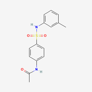 molecular formula C15H16N2O3S B5543617 N-{4-[(3-methylphenyl)sulfamoyl]phenyl}acetamide 