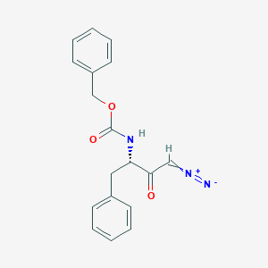 molecular formula C18H17N3O3 B554366 N-Benzyloxycarbonylphenylalanine diazomethyl ketone CAS No. 15196-02-8