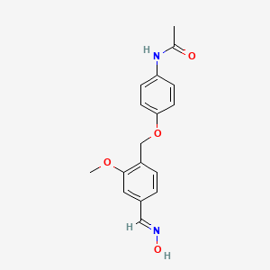 molecular formula C17H18N2O4 B5543663 N-[4-({4-[(E)-(hydroxyimino)methyl]-2-methoxybenzyl}oxy)phenyl]acetamide 