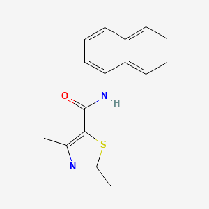 molecular formula C16H14N2OS B5543688 2,4-dimethyl-N-naphthalen-1-yl-1,3-thiazole-5-carboxamide 