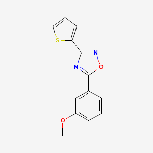 molecular formula C13H10N2O2S B5543759 5-(3-methoxyphenyl)-3-(thiophen-2-yl)-1,2,4-oxadiazole 