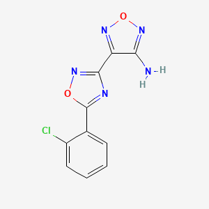 molecular formula C10H6ClN5O2 B5543789 4-[5-(2-chlorophenyl)-1,2,4-oxadiazol-3-yl]-1,2,5-oxadiazol-3-amine 