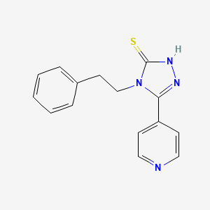 molecular formula C15H14N4S B5543891 4-(2-phenylethyl)-5-(pyridin-4-yl)-4H-1,2,4-triazole-3-thiol 