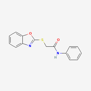 molecular formula C15H12N2O2S B5543977 2-(1,3-benzoxazol-2-ylsulfanyl)-N-phenylacetamide CAS No. 86109-43-5