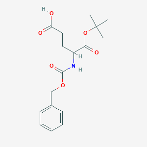 molecular formula C17H23NO6 B554398 (S)-4-(((Benzyloxy)carbonyl)amino)-5-(tert-butoxy)-5-oxopentanoic acid CAS No. 5891-45-2