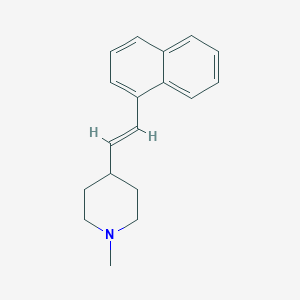 molecular formula C18H21N B055440 1-methyl-4-[(E)-2-naphthalen-1-ylethenyl]piperidine CAS No. 117613-41-9