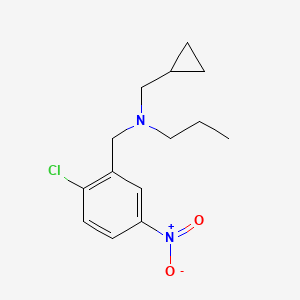 molecular formula C14H19ClN2O2 B5544004 N-[(2-chloro-5-nitrophenyl)methyl]-N-(cyclopropylmethyl)propan-1-amine 