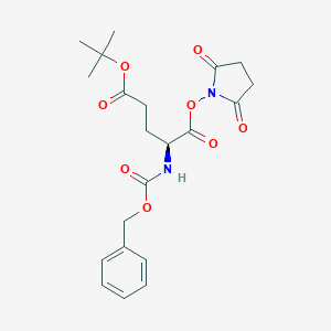 molecular formula C21H26N2O8 B554402 5-tert-Butyl 1-(2,5-dioxopyrrolidin-1-yl) (S)-2-(((phenylmethoxy)carbonyl)amino)glutarate CAS No. 4666-16-4