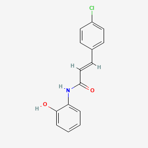 molecular formula C15H12ClNO2 B5544040 (2E)-3-(4-chlorophenyl)-N-(2-hydroxyphenyl)prop-2-enamide 