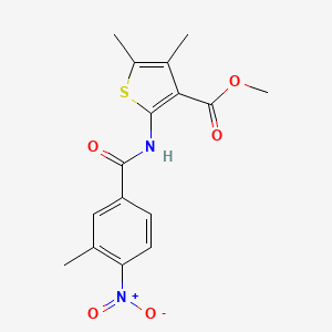 molecular formula C16H16N2O5S B5544101 METHYL 4,5-DIMETHYL-2-(3-METHYL-4-NITROBENZAMIDO)THIOPHENE-3-CARBOXYLATE 