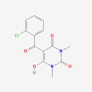 molecular formula C13H11ClN2O4 B5544195 5-(2-CHLOROBENZOYL)-6-HYDROXY-1,3-DIMETHYL-1,2,3,4-TETRAHYDROPYRIMIDINE-2,4-DIONE 