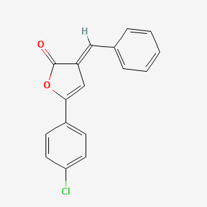 molecular formula C17H11ClO2 B5544203 (3E)-3-benzylidene-5-(4-chlorophenyl)furan-2(3H)-one 