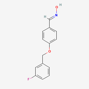 molecular formula C14H12FNO2 B5544287 (NE)-N-[[4-[(3-fluorophenyl)methoxy]phenyl]methylidene]hydroxylamine 