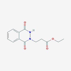 molecular formula C13H14N2O4 B5544312 ethyl 3-(1,4-dioxo-3,4-dihydrophthalazin-2(1H)-yl)propanoate CAS No. 22418-98-0
