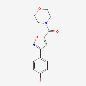 molecular formula C14H13FN2O3 B5544319 [3-(4-FLUOROPHENYL)-5-ISOXAZOLYL](MORPHOLINO)METHANONE 