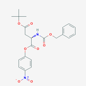 molecular formula C22H24N2O8 B554432 (S)-4-tert-Butyl 1-(4-nitrophenyl) 2-(((benzyloxy)carbonyl)amino)succinate CAS No. 17543-17-8