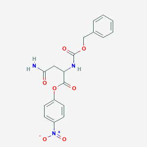 molecular formula C18H17N3O7 B554433 4-nitrophenyl N2-[(benzyloxy)carbonyl]-L-asparaginate CAS No. 3256-57-3