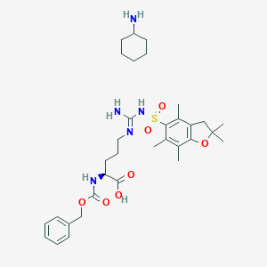 molecular formula C33H49N5O7S B554435 z-Arg(pbf)-oh.cha CAS No. 200190-89-2